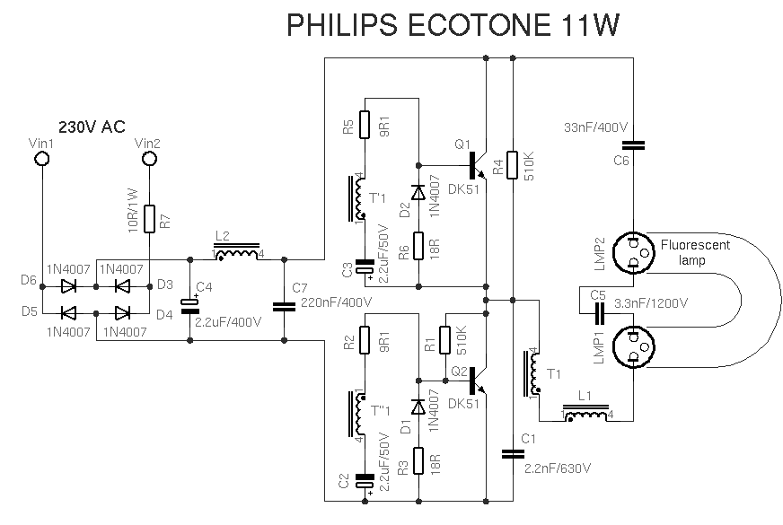 Schema Philips 11W